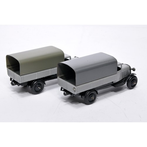 613 - Dinky No. 25b Covered Wagon. Duo of issues in grey as shown (tilts different shade). Generally displ... 