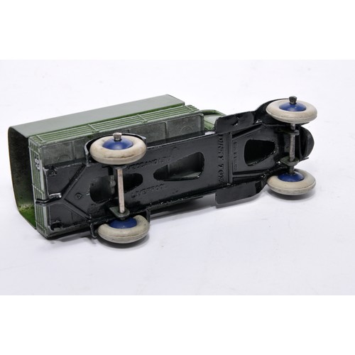 616 - Dinky No. 25b Covered Wagon. Issue is in darker green with blue hubs as shown, open chassis. General... 