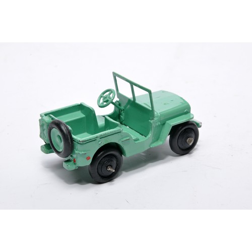 647 - Dinky No. 25j civilian jeep. Issue is in green, with black hubs, as shown. Displays very good, with ... 