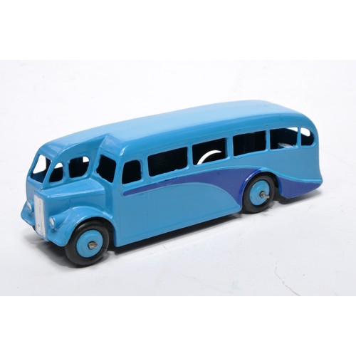 663 - Dinky No. 29e Single Deck Bus. Issue in two-tone blue inc blue hubs. Displays excellent, with a coup... 