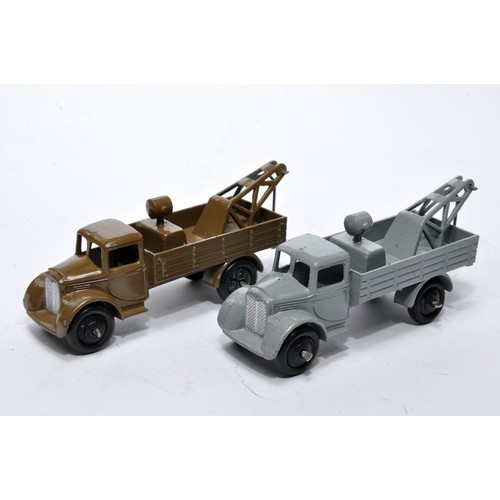 673 - Dinky No. 30e breakdown truck. Duo of issues in grey and brown as shown. Both display excellent, bro... 