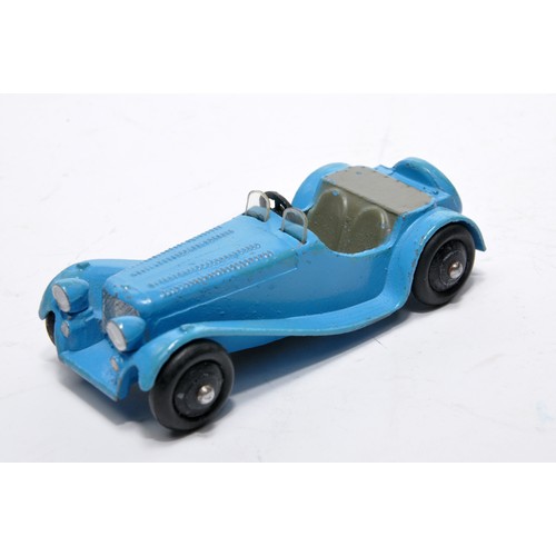 711 - Dinky No. 38f Jaguar SS. Single issue is in blue with grey interior, as shown. Displays generally fa... 