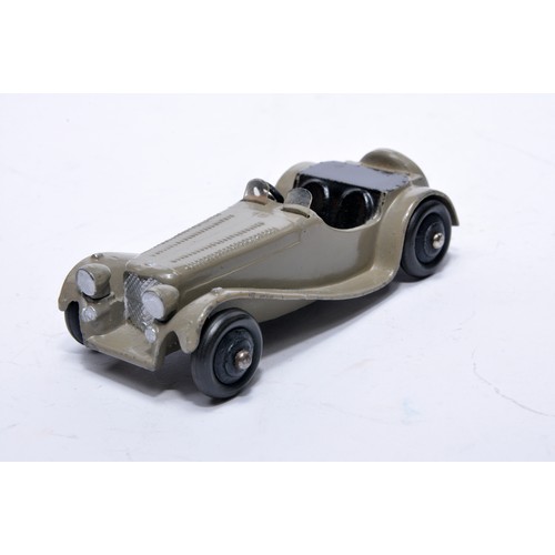 715 - Dinky No. 38f Jaguar SS. Single issue is in grey with black interior, as shown. Displays generally g... 