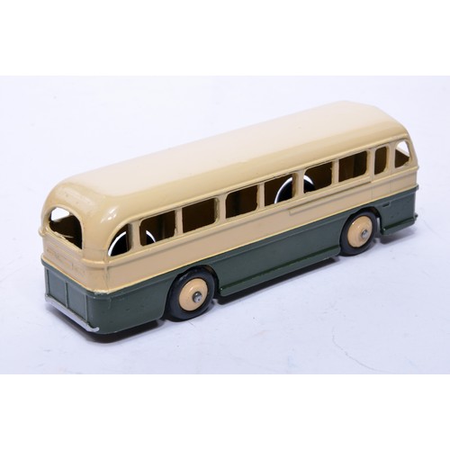 729 - Dinky No. 282 Leyland Royal Tiger Coach. Single issue is in two-tone green and cream, inc cream hubs... 