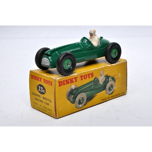 748 - Dinky No. 23g Cooper Bristol Racing Car. Single issue is in green, with green hubs, RN6, plus driver... 