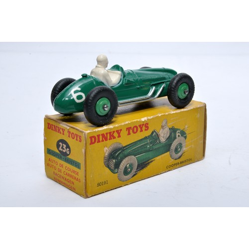 748 - Dinky No. 23g Cooper Bristol Racing Car. Single issue is in green, with green hubs, RN6, plus driver... 