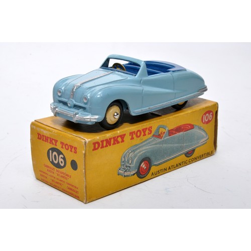 767 - Dinky No. 106 Austin Atlantic Convertible. Single issue is in blue, with dark blue interior, and cre... 