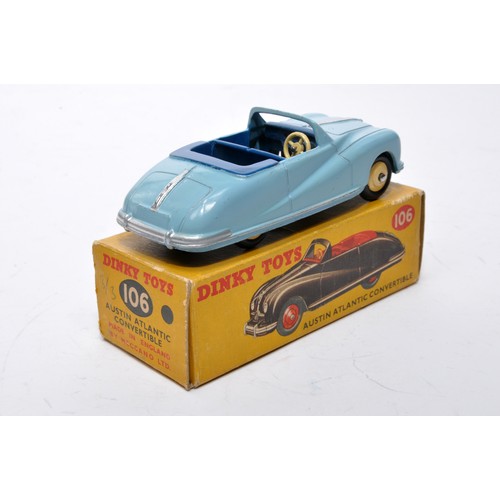 767 - Dinky No. 106 Austin Atlantic Convertible. Single issue is in blue, with dark blue interior, and cre... 