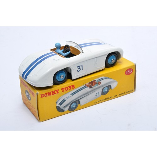 782 - Dinky No. 133 Cunningham C-5R Road Racer. Single issue is in white, RN31 with brown interior, and bl... 