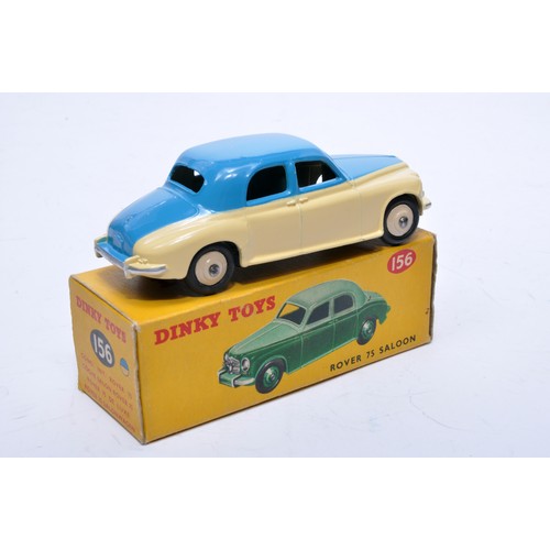 800 - Dinky No. 156 Rover 75 Saloon. Single issue is in two-tone cream and blue, with cream hubs, as shown... 