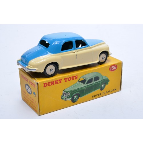 802 - Dinky No. 156 Rover 75 Saloon. Single issue is in two-tone cream and blue, with cream hubs, as shown... 