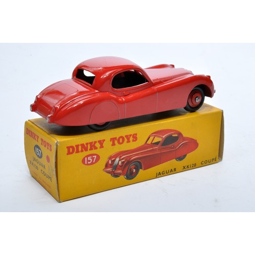 805 - Dinky No. 157 Jaguar XK120 Coupe. Single issue is in red, with red hubs, as shown. Displays generall... 