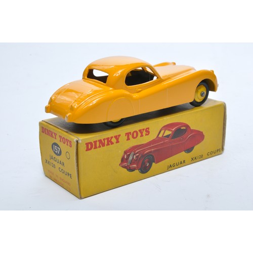 806 - Dinky No. 157 Jaguar XK120 Coupe. Single issue is in yellow, with yellow hubs, as shown. Displays ge... 