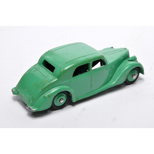 815 - Dinky No. 40a/158 Riley Saloon. Single issue is in green, with green hubs, as shown. Displays genera... 