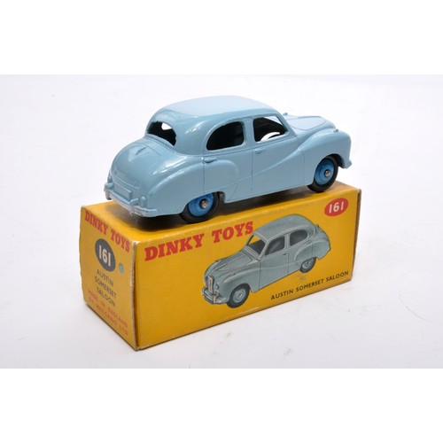 819 - Dinky No. 161 Austin Somerset Saloon. Single issue is in light blue, with mid-blue hubs, as shown. D... 