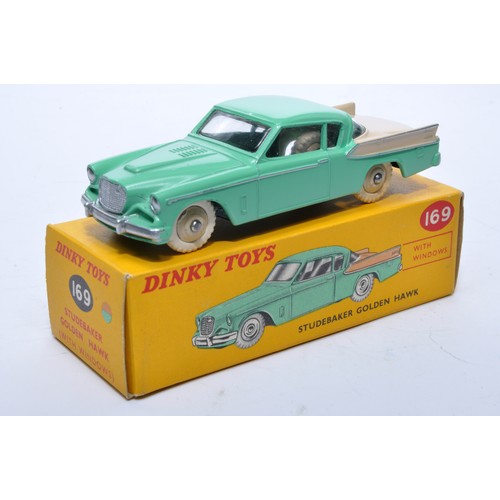 841 - Dinky No. 169 Studebaker Golden Hawk. Single issue is in two-tone mint-green and cream, with cream h... 