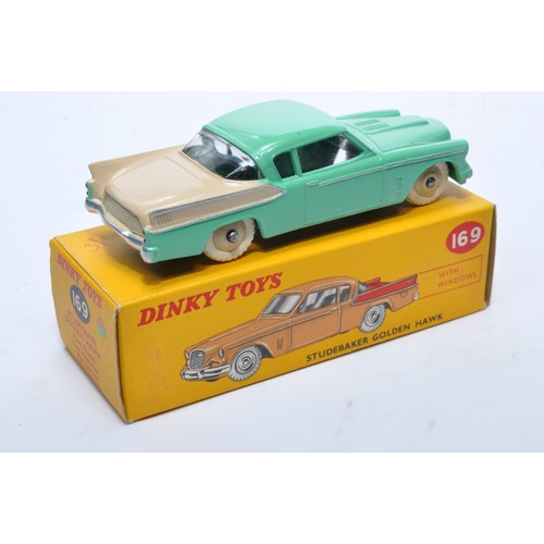 841 - Dinky No. 169 Studebaker Golden Hawk. Single issue is in two-tone mint-green and cream, with cream h... 