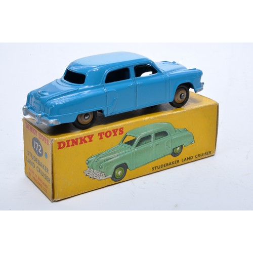 850 - Dinky No. 172 Studebaker Land Cruiser. Single issue is in blue, with fawn hubs, as shown. Displays g... 