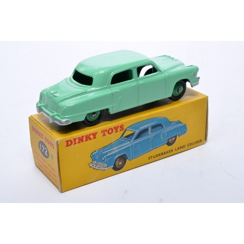 851 - Dinky No. 172 Studebaker Land Cruiser. Single issue is in mint green, with green hubs, as shown. Dis... 