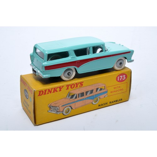 855 - Dinky No. 173 Nash Rambler. Single issue is in two-tone blue and cerise, with grey hubs, as shown. D... 