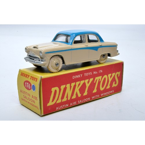 862 - Dinky No. 176 Austin A105 Saloon. Single issue is in two tone blue and beige with blue flash, with b... 