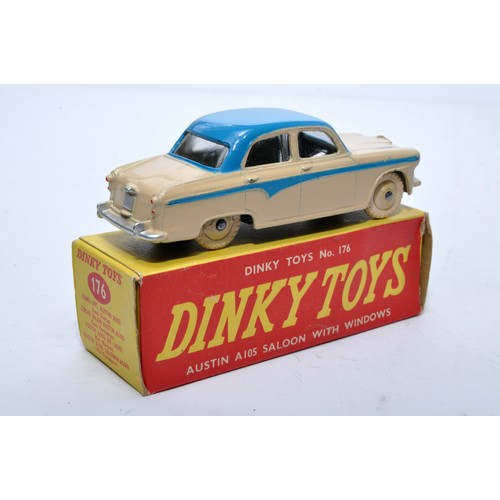 862 - Dinky No. 176 Austin A105 Saloon. Single issue is in two tone blue and beige with blue flash, with b... 