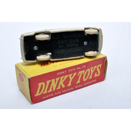 862 - Dinky No. 176 Austin A105 Saloon. Single issue is in two tone blue and beige with blue flash, with b... 