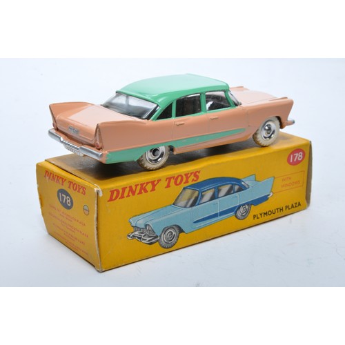 864 - Dinky No. 178 Plymouth Plaza. Single issue is in two tone pink and green, with chrome hubs, as shown... 