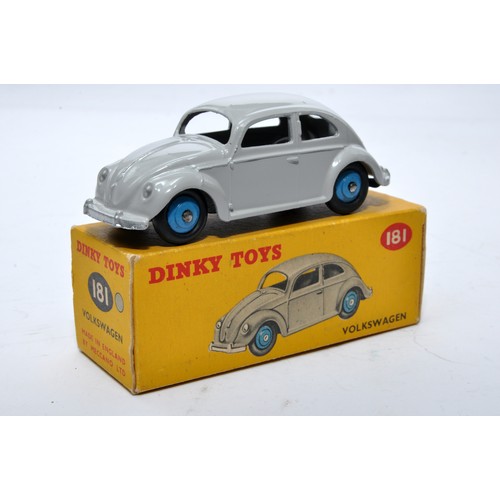 870 - Dinky No. 181 Volkswagen. Single issue is in grey, with blue hubs, as shown. Displays generally very... 