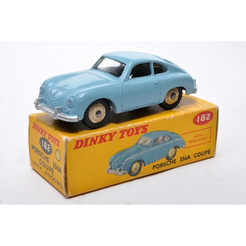 872 - Dinky No. 182 Porsche 356A Coupe. Single issue is in blue, with beige hubs, as shown. Displays gener... 