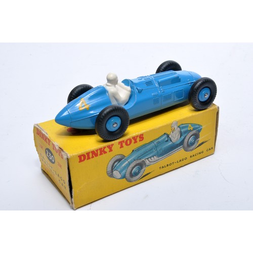 885 - Dinky No. 230 Talbot Lago Racing Car. Single issue is in blue, RN4, with blue hubs, as shown. Displa... 