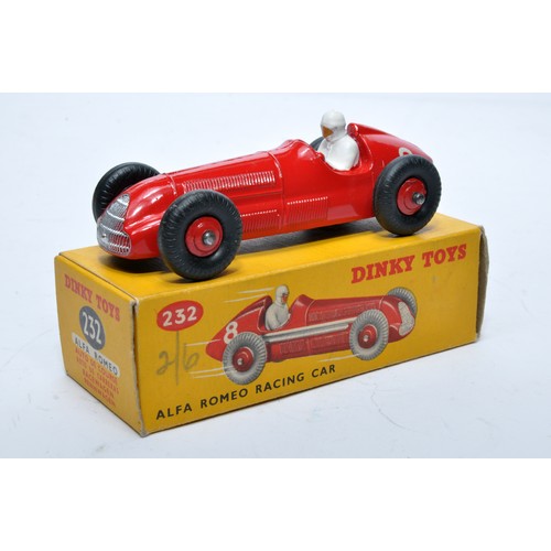 887 - Dinky No. 232 Alfa Romeo Racing Car. Single issue is in blue, RN8, with red hubs, as shown. Displays... 