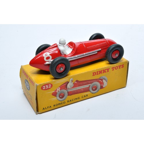 887 - Dinky No. 232 Alfa Romeo Racing Car. Single issue is in blue, RN8, with red hubs, as shown. Displays... 