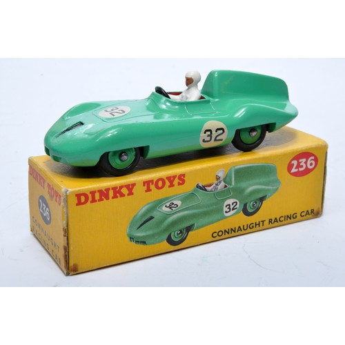 890 - Dinky No. 236 Connaught Racing Car. Single issue is in green, RN32, with green hubs, as shown. Displ... 