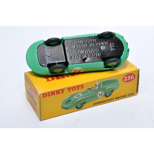 890 - Dinky No. 236 Connaught Racing Car. Single issue is in green, RN32, with green hubs, as shown. Displ... 