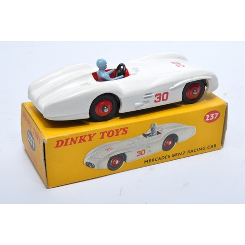 891 - Dinky No. 237 Mercedes Benz Racing Car. Single issue is in white, RN30, with red hubs, as shown. Dis... 