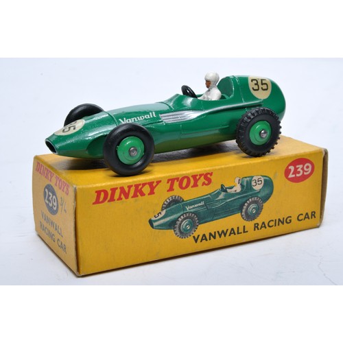 896 - Dinky No. 239 Vanwall Racing Car. Single issue is in green, RN35, with green hubs, as shown. Display... 