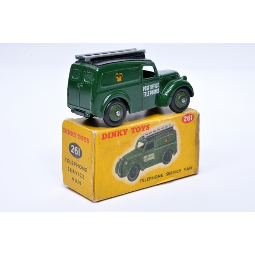 908 - Dinky No. 261 Telephone Service Van. Single issue is in green, with green hubs, as shown. Displays g... 