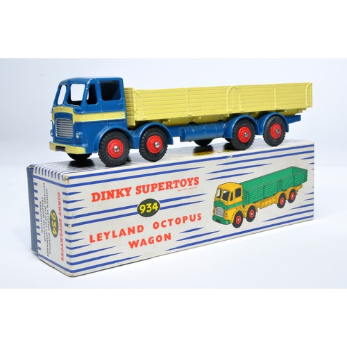 1056 - Dinky No. 934 Leyland Octopus Wagon. Single issue is in yellow and blue, with red hubs, as shown. Di... 