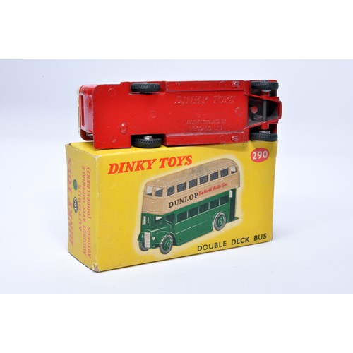 926 - Dinky No. 290 Double Deck Bus. Single issue is in two-tone cream and red, with 'Dunlop' livery, and ... 