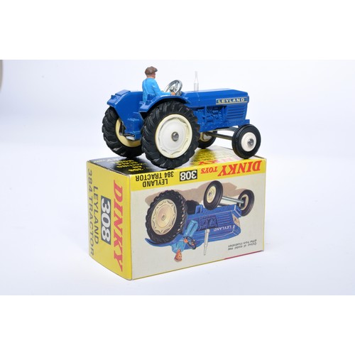 931 - Dinky No. 308 Leyland 384 Tractor. Single issue is in blue, with white hubs, as shown. Displays gene... 