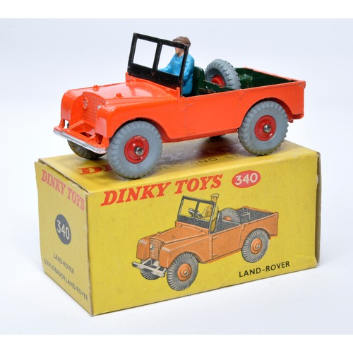 937 - Dinky No. 340 Land Rover. Single issue is in orange, with gloss green interior, and red plastic hubs... 