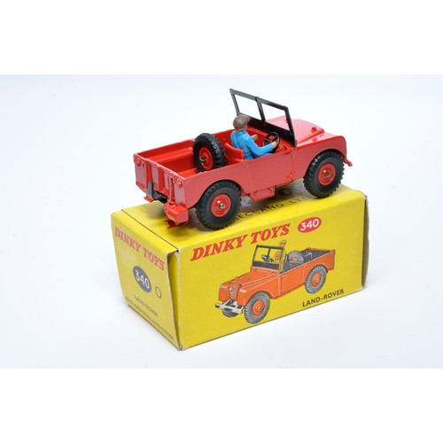 938 - Dinky No. 340 Land Rover. Single issue is in red, with red interior, and red plastic hubs, as shown.... 