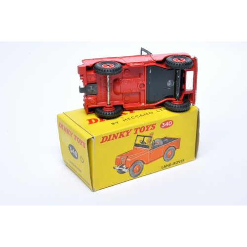 938 - Dinky No. 340 Land Rover. Single issue is in red, with red interior, and red plastic hubs, as shown.... 