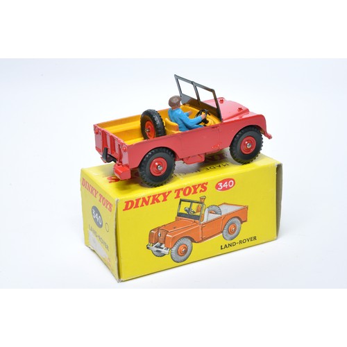 939 - Dinky No. 340 Land Rover. Single issue is in orange, with yellow interior, and red plastic hubs, as ... 