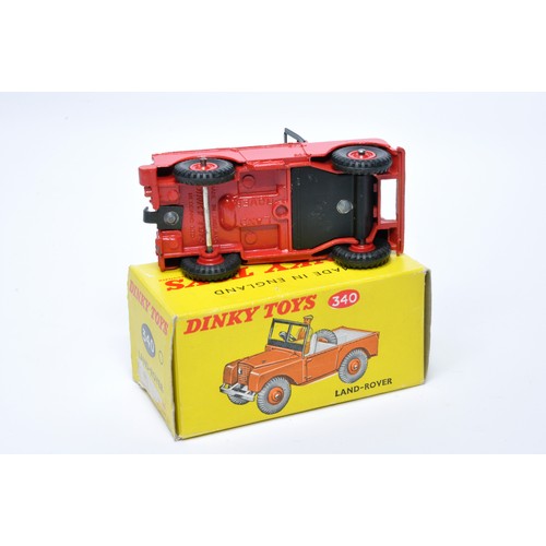 939 - Dinky No. 340 Land Rover. Single issue is in orange, with yellow interior, and red plastic hubs, as ... 