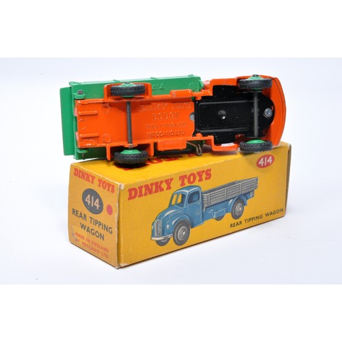 974 - Dinky No. 414 Austin Rear Tipping Wagon. Single issue is in orange / green with green hubs, and trea... 