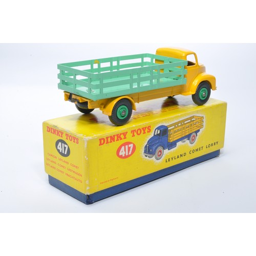 976 - Dinky No. 417 Leyland Comet Wagon. Single issue is in yellow with green back and hubs, as shown. Dis... 