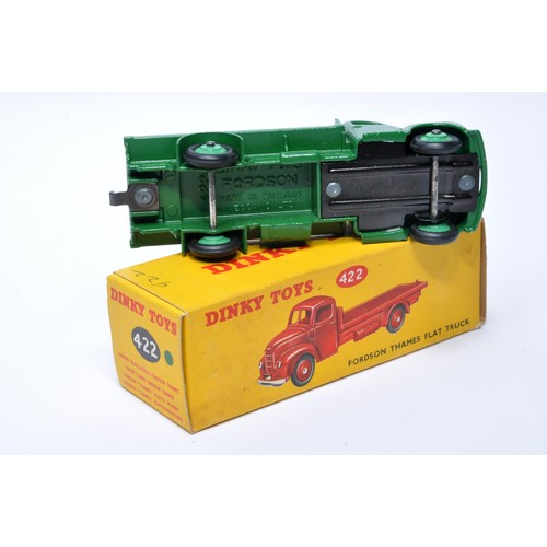 989 - Dinky No. 422 Fordson Thames Flat Truck. Single issue is in green, with green hubs, as shown. Displa... 