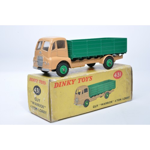 991 - Dinky No. 431 Guy Warrior 4-ton lorry. Single issue is in tan with green back, and mid-green hubs, p... 